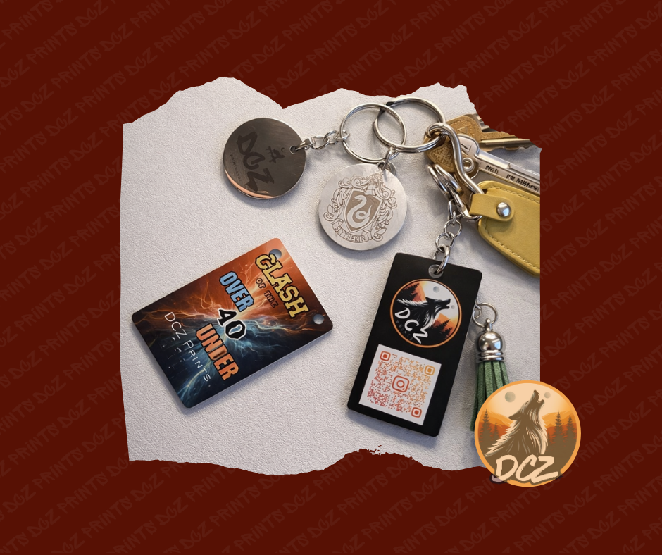 Personalised Keychain Gift - Custom Logo & Name Keyring – DCZ Prints