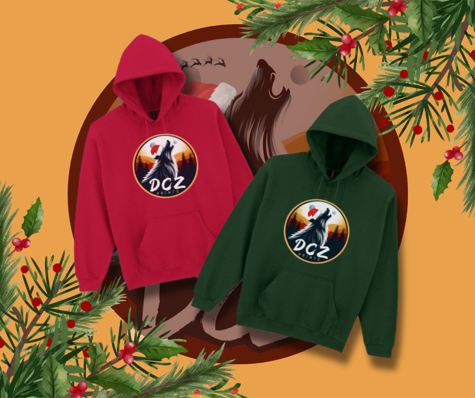 Red & Green, Cozy & Seen | Personalized Matching Holiday Hoodies