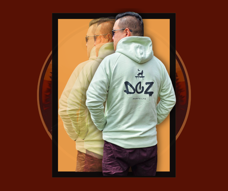 Custom printed hoodie sample